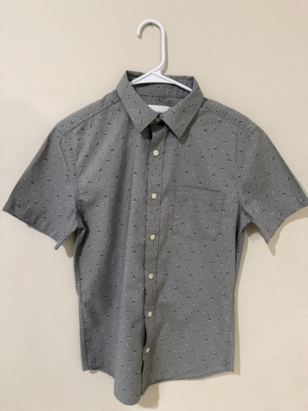 Goodfellow & Co Men's Small S Slim Fit Gray Short Sleeve